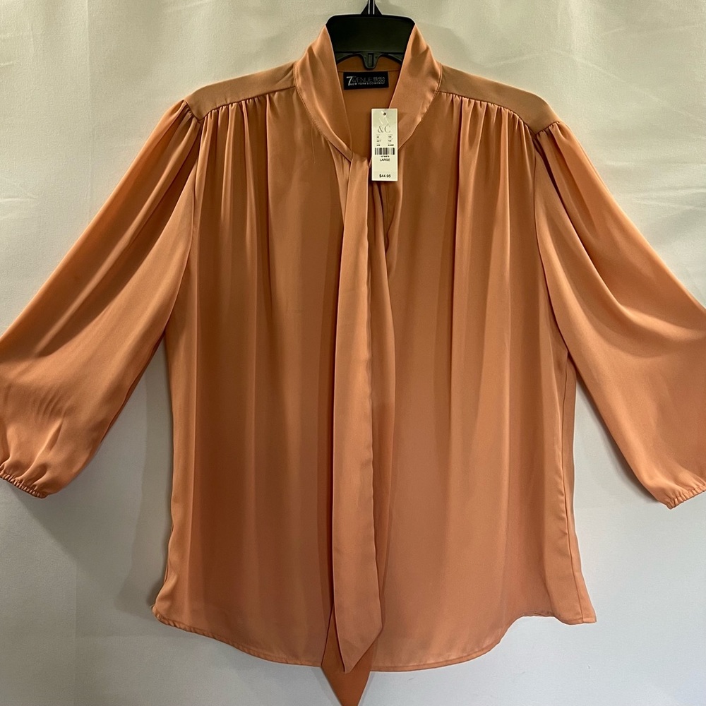 NWT 7th Avenue Design Studio New York Long-Sleeve Blouse